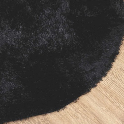 Shaggy gulvtæppe NAVARRA oval 300 x 200 cm - sort
