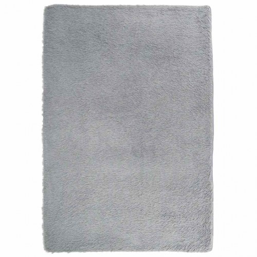 Shaggy gulvtæppe NAVARRA - 120 × 170 cm - sølvgrå polyester med høj luv