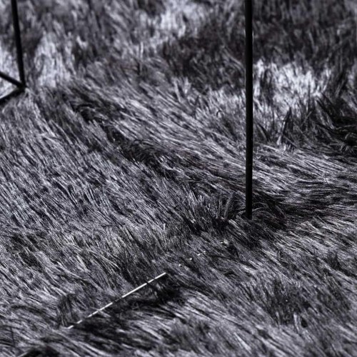 Shaggy gulvtæppe NAVARRA 240x340 cm høje luv polyester mørkegrå