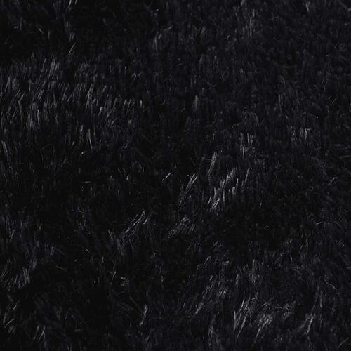 Shaggy gulvtæppe NAVARRA 100x100 cm høje luv polyester sort