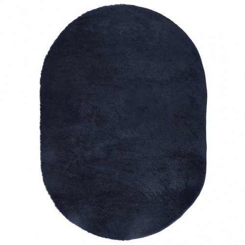 Shaggy gulvtæppe NAVARRA oval 300 x 200 cm - marineblå