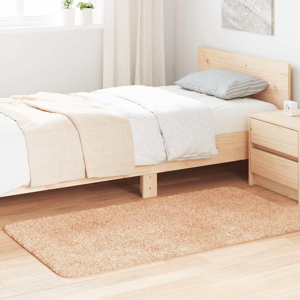 Shaggy gulvtæppe NAVARRA 80x150 cm høje luv polyester beige