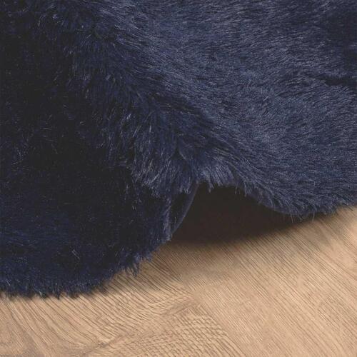 Shaggy gulvtæppe NAVARRA 200x200cm høje luv polyester marineblå