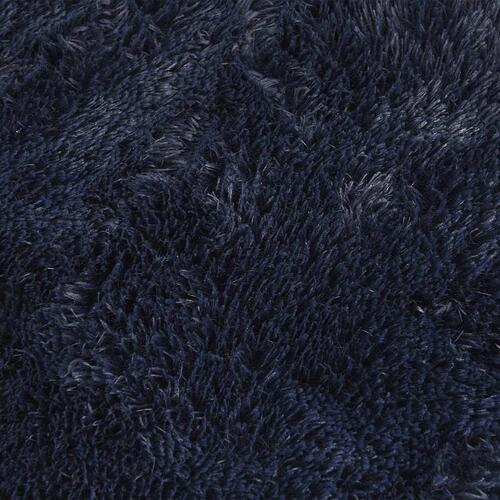 Shaggy gulvtæppe NAVARRA 200x200cm høje luv polyester marineblå