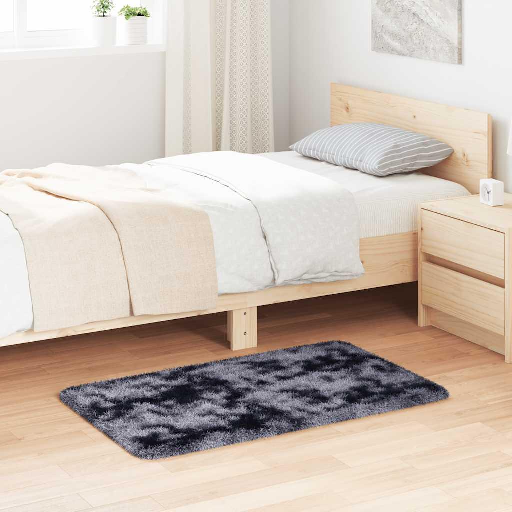Shaggy gulvtæppe NAVARRA 60x100 cm høje luv polyester mørkegrå