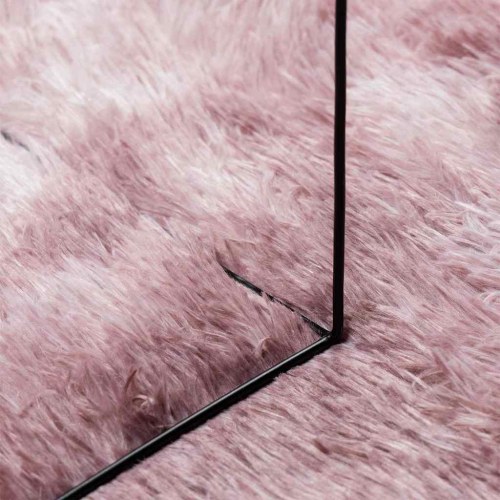 Shaggy gulvtæppe NAVARRA 200 x 200 cm - støvet rosa