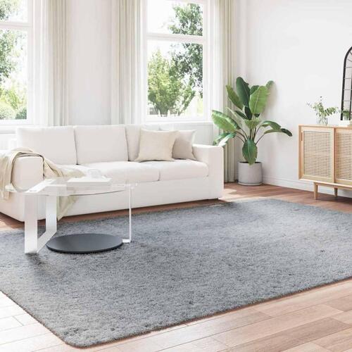 Shaggy gulvtæppe NAVARRA 240x340 cm høje luv polyester sølvgrå