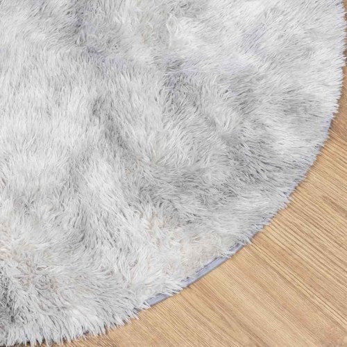 Shaggy gulvtæppe NAVARRA oval 300 x 200 cm - lysegrå