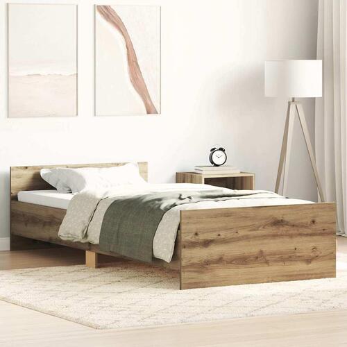 Sengeramme 140x200 cm uden madras konstrueret træ kunsteg