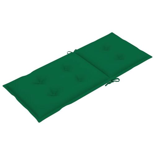Stolehynder m. høj ryg 4 stk. 120x50x7 cm stof grøn