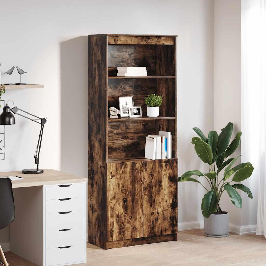 Højskab 37,5X35X180 Cm Konstrueret Træ - 70 cm / Røget eg