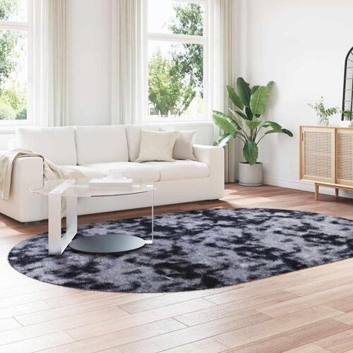 Shaggy gulvtæppe NAVARRA 300x200 cm høje luv polyester mørkegrå