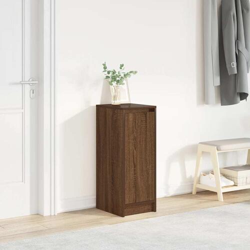 Skoreol 29,5x34x76 cm konstrueret træ brun egetræsfarve