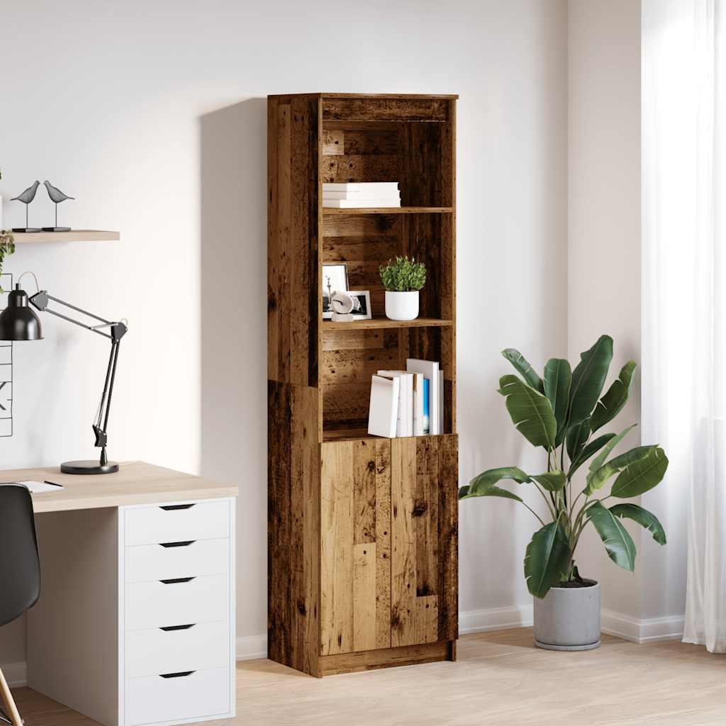 HÃ¸jskab 50x35x180 cm konstrueret trÃ¦ gammelt trÃ¦-look