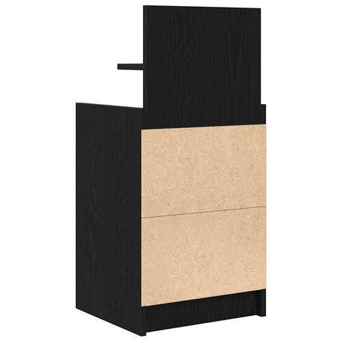 Sengeborde med 2 skuffer 2 stk. 38x34x80 cm sort