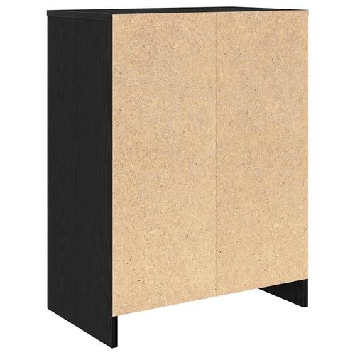 Skoreol 57x34x76 cm konstrueret træ sort egetræsfarve