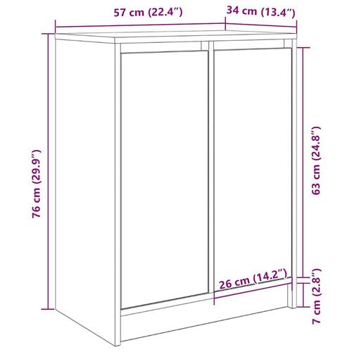 Skoreol 57x34x76 cm konstrueret træ kunsteg
