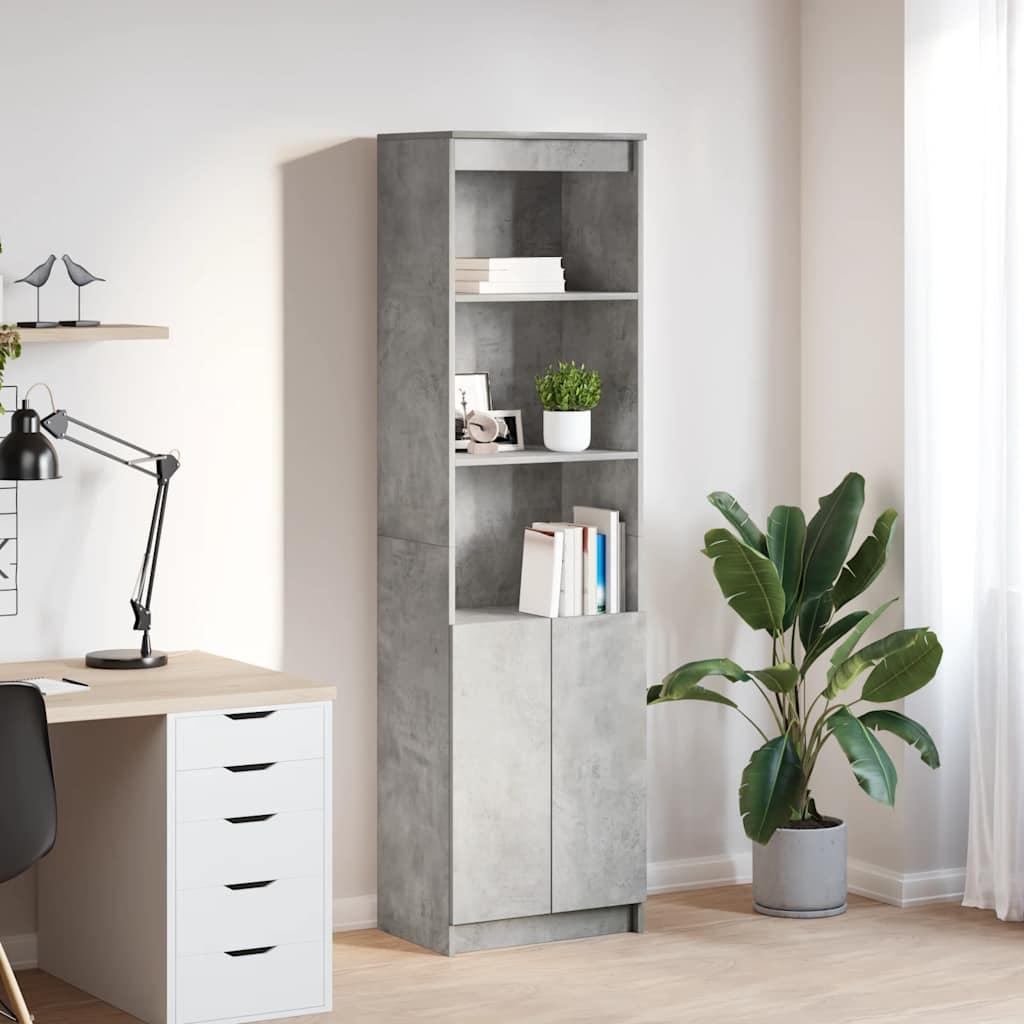 HÃ¸jskab 50x35x180 cm konstrueret trÃ¦ betongrÃ¥