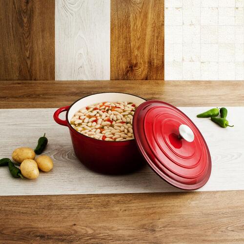 Gryde Med Låg Bidasoa Fierro Rød Ø 28 cm 6 L (2 enheder)