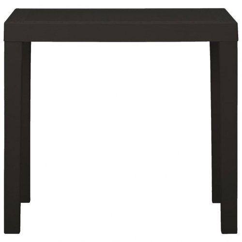 Havebord i plastik 79 x 65 x 72 cm - antracitgrå