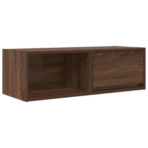 Tv-borde 2 stk. 80x31x25,5 cm konstrueret træ brunt egetræ