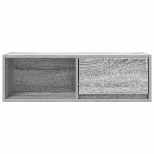 Tv-bord 80x31x25,5 cm konstrueret træ grå sonoma-eg