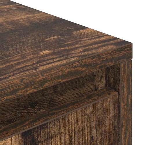 Tv-bord 80x31x25,5 cm konstrueret træ brun egetræsfarve