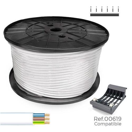 Elektrisk kabelslange Sediles Hvid 200 m Spole