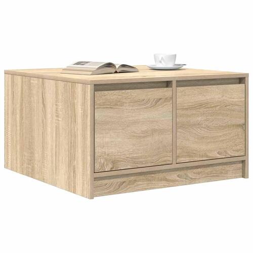 Sofabord med skuffer 70,5x70x40 cm sonoma-eg