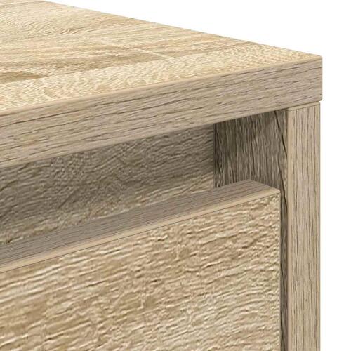 Sofabord med skuffer 70,5x70x40 cm sonoma-eg