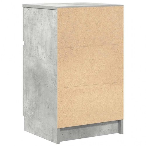 Sengebord i konstrueret træ 39 x 35 x 65 cm - betongrå