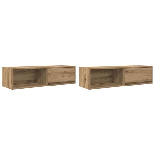 Tv-borde 2 stk. 100x31x25,5 cm konstrueret træ kunsteg