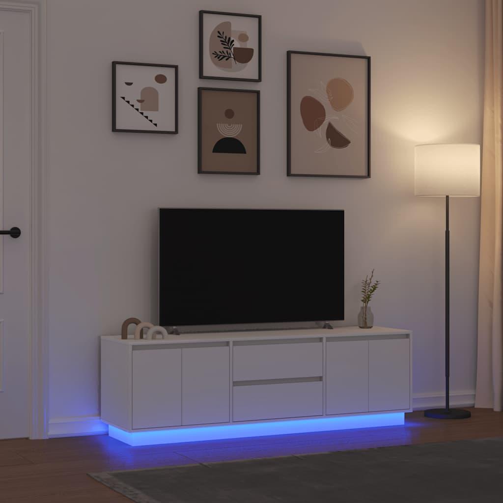 Sengebord Med Led-Lys 100X41X50 Cm - 160.5 cm / Hvid