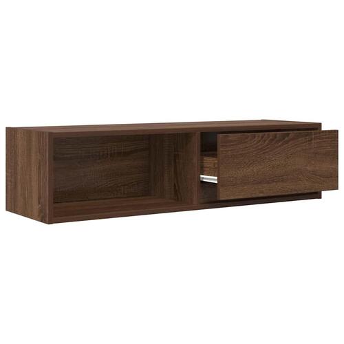 Tv-borde 2 stk. 100x31x25,5 cm konstrueret træ brunt egetræ