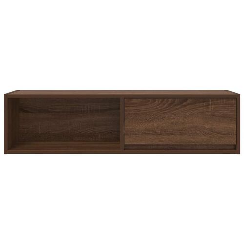 Tv-borde 2 stk. 100x31x25,5 cm konstrueret træ brunt egetræ