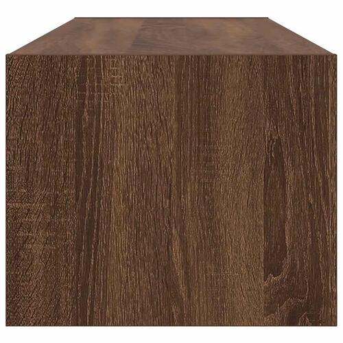 Tv-borde 2 stk. 100x31x25,5 cm konstrueret træ brunt egetræ