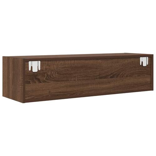 Tv-borde 2 stk. 100x31x25,5 cm konstrueret træ brunt egetræ