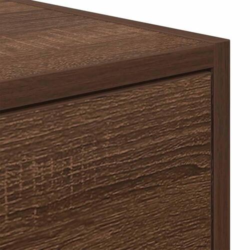 Tv-borde 2 stk. 100x31x25,5 cm konstrueret træ brunt egetræ
