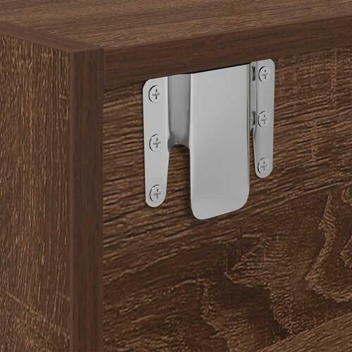 Tv-borde 2 stk. 100x31x25,5 cm konstrueret træ brunt egetræ