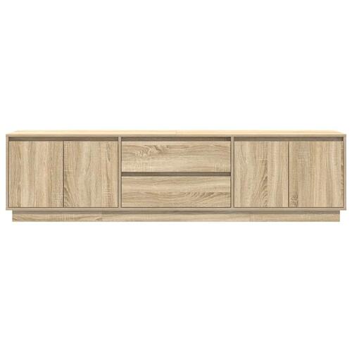 Tv-bord med LED-lys 193,5x41x50 cm sonoma-eg