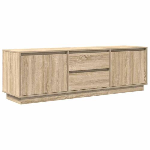 Tv-bord med LED-lys 160,5x41x50 cm sonoma-eg