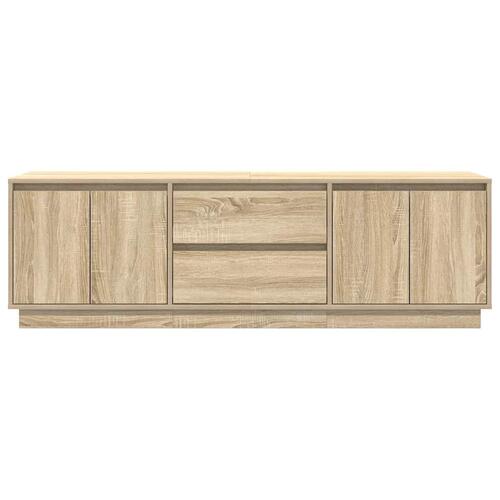 Tv-bord med LED-lys 160,5x41x50 cm sonoma-eg