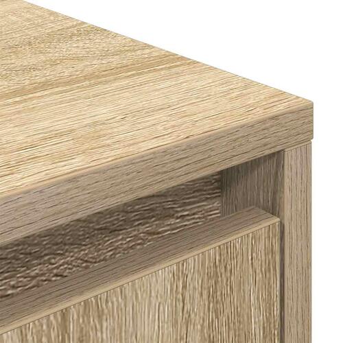 Tv-bord med LED-lys 160,5x41x50 cm sonoma-eg