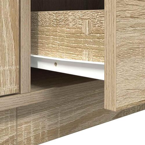 Tv-bord med LED-lys 160,5x41x50 cm sonoma-eg