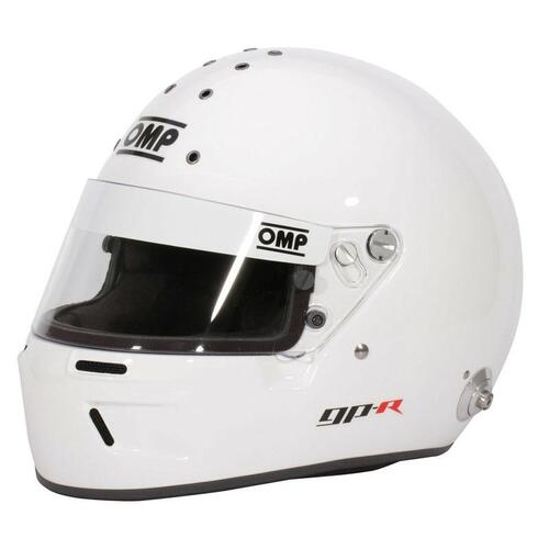 Komplet ansigtshjelm OMP GP-R Hvid M FIA 8859-2015