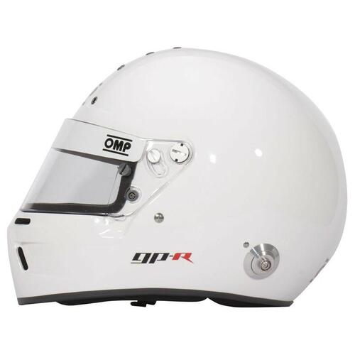 Komplet ansigtshjelm OMP GP-R Hvid M FIA 8859-2015