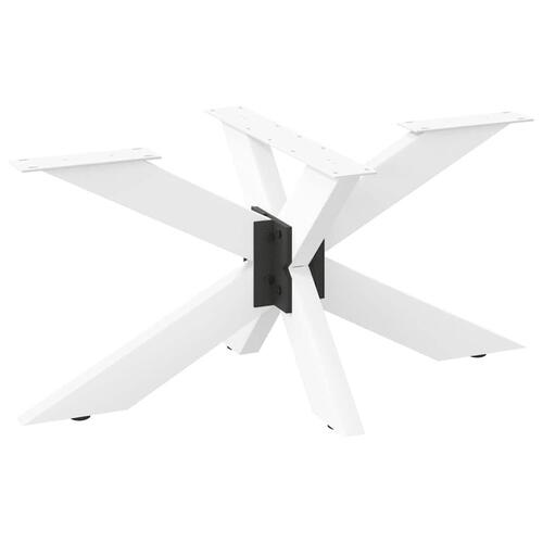 Sofabordben edderkopform 98x58x(42-43) cm stål hvid