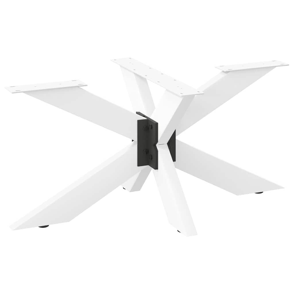 Sofabordben edderkopform 98x58x(42-43) cm stål hvid