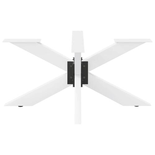Sofabordben edderkopform 98x58x(42-43) cm stål hvid