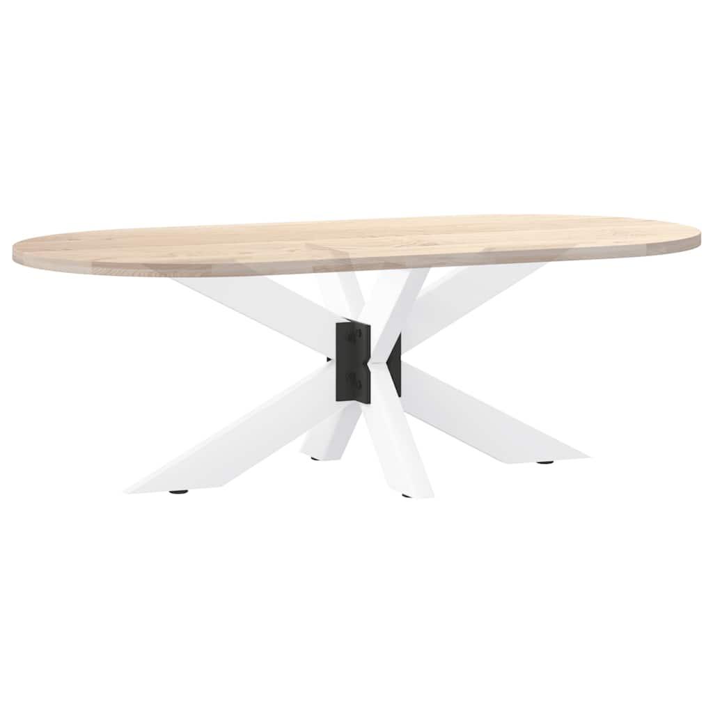 Sofabordben edderkopform 98x58x(42-43) cm stål hvid